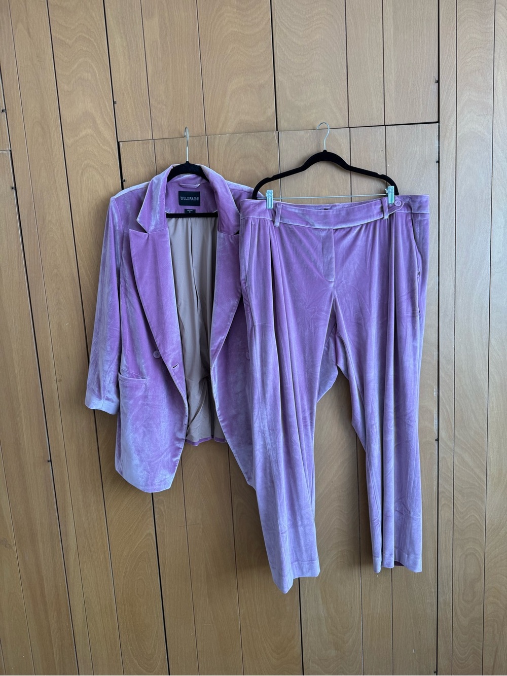 Wildfang Lilac Velvet Blazer
